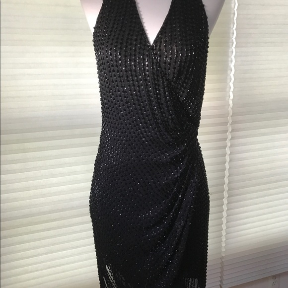 Parker sequin wrap dress, single button closure XS - Picture 2 of 7